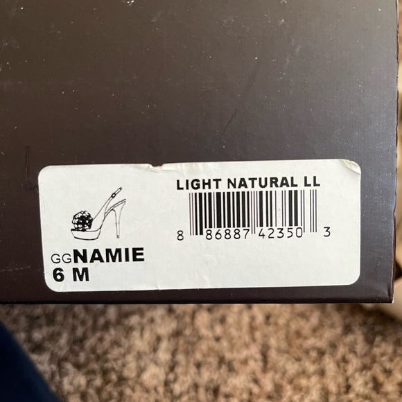 Guess sling back nude heels ‘namie’ - Picture 4 of 4